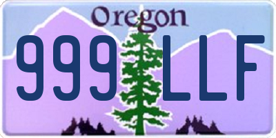 OR license plate 999LLF