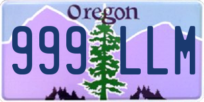 OR license plate 999LLM