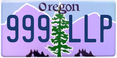 OR license plate 999LLP