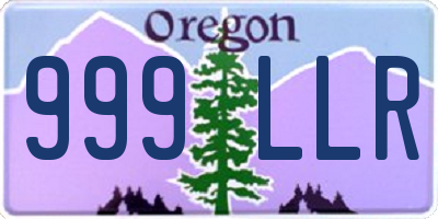 OR license plate 999LLR