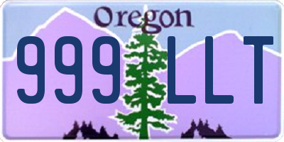 OR license plate 999LLT