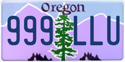 OR license plate 999LLU