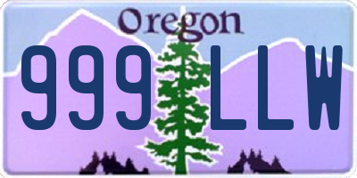 OR license plate 999LLW