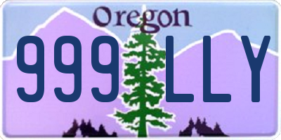 OR license plate 999LLY