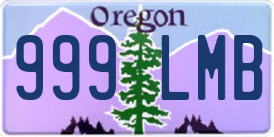 OR license plate 999LMB