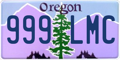 OR license plate 999LMC