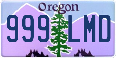 OR license plate 999LMD