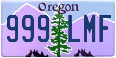 OR license plate 999LMF