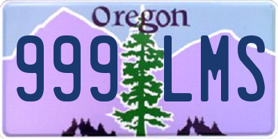 OR license plate 999LMS