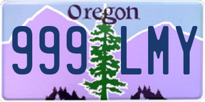 OR license plate 999LMY