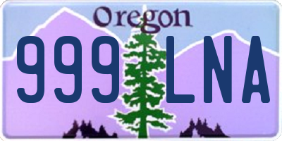 OR license plate 999LNA