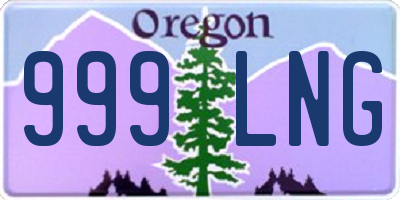 OR license plate 999LNG