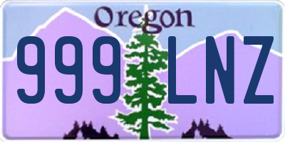 OR license plate 999LNZ