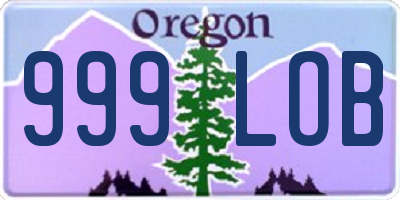 OR license plate 999LOB