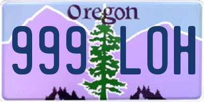 OR license plate 999LOH