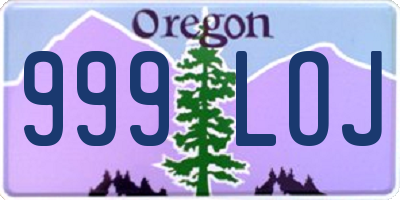 OR license plate 999LOJ