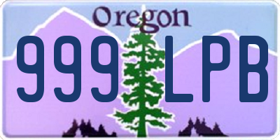 OR license plate 999LPB