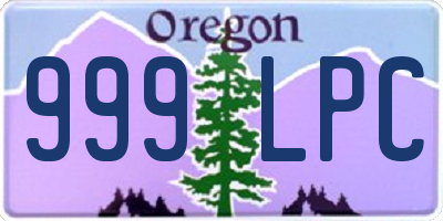 OR license plate 999LPC