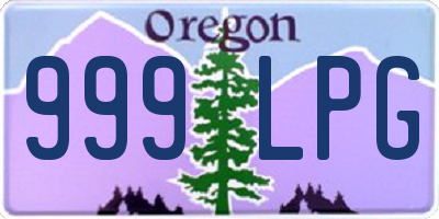 OR license plate 999LPG