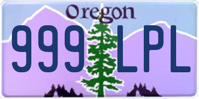 OR license plate 999LPL