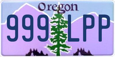 OR license plate 999LPP