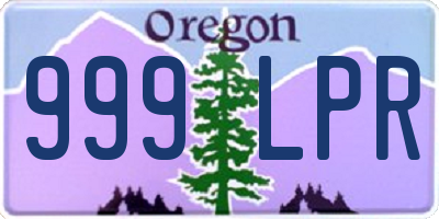 OR license plate 999LPR