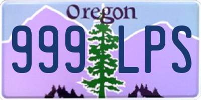 OR license plate 999LPS