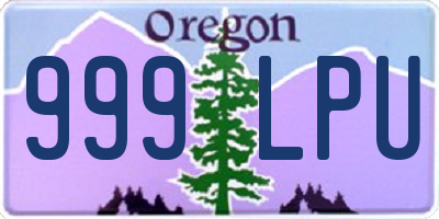 OR license plate 999LPU