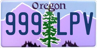 OR license plate 999LPV