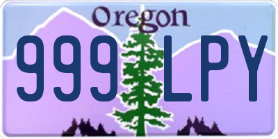 OR license plate 999LPY