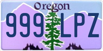 OR license plate 999LPZ