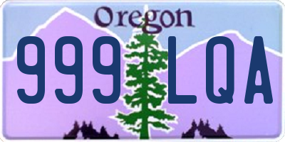 OR license plate 999LQA