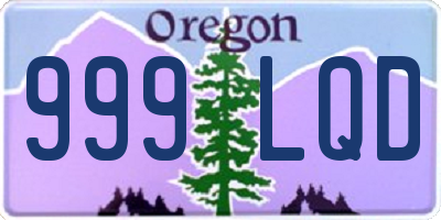 OR license plate 999LQD