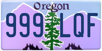 OR license plate 999LQF