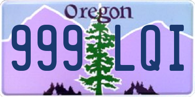 OR license plate 999LQI