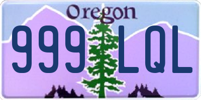 OR license plate 999LQL