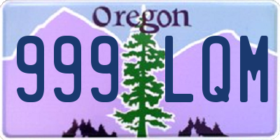 OR license plate 999LQM