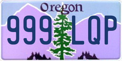 OR license plate 999LQP