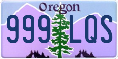 OR license plate 999LQS