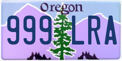 OR license plate 999LRA