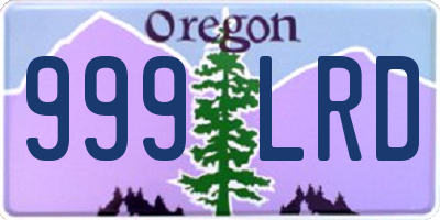 OR license plate 999LRD