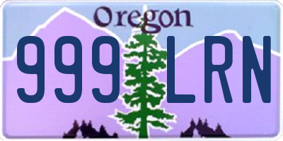 OR license plate 999LRN