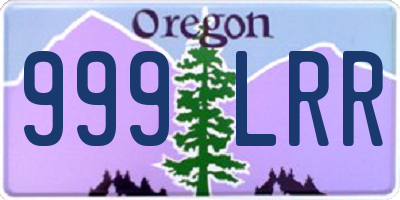 OR license plate 999LRR