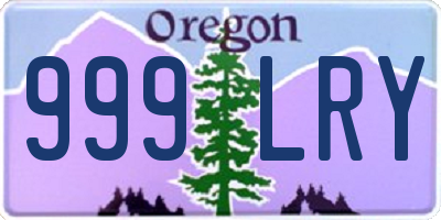 OR license plate 999LRY