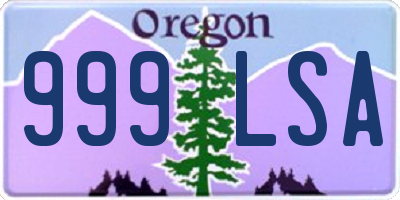 OR license plate 999LSA