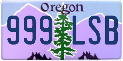 OR license plate 999LSB