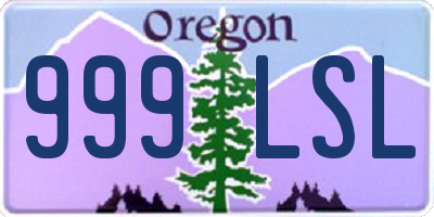 OR license plate 999LSL