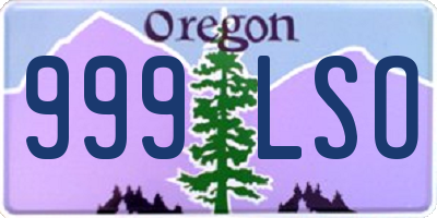 OR license plate 999LSO