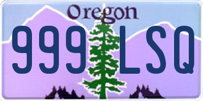 OR license plate 999LSQ