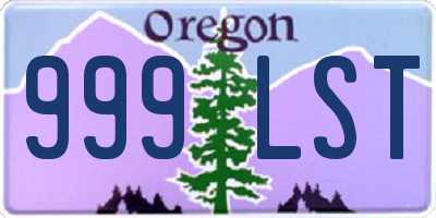 OR license plate 999LST